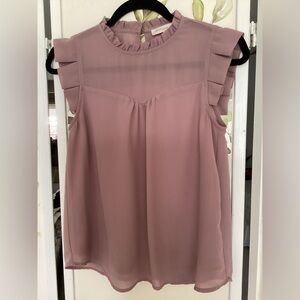 Monteau Los Angeles top Sz S EUC dusty rose plum